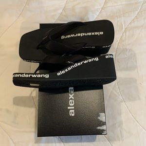 Brand new, never worn (except to try on) Alexander Wang wedge flip flops